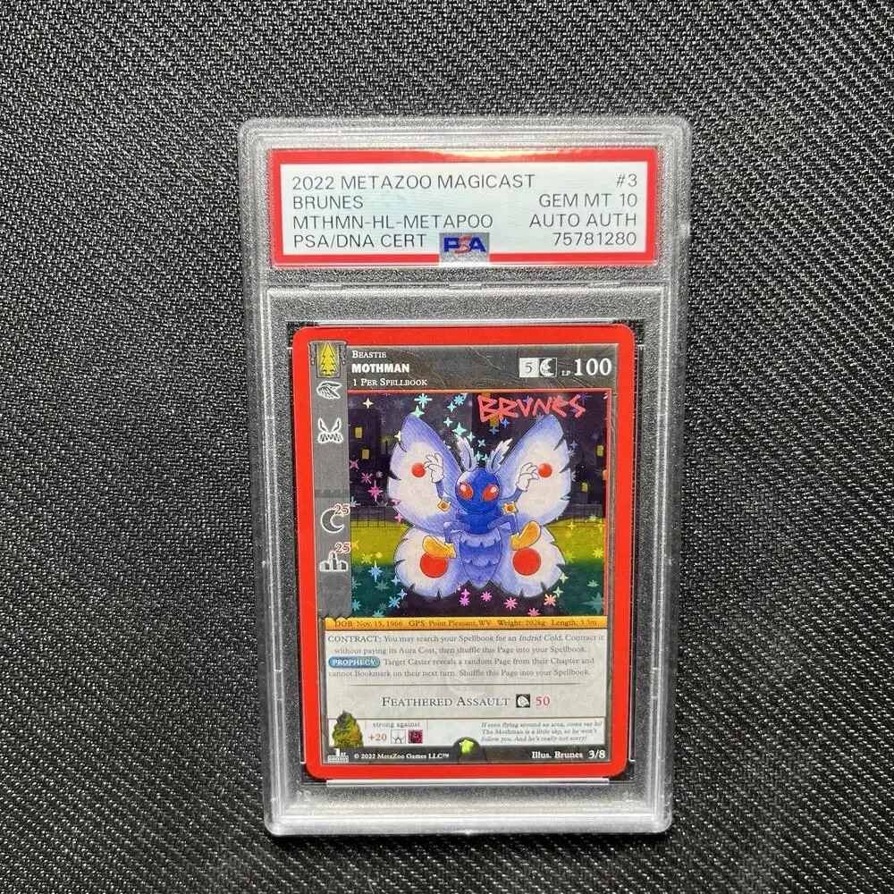 Metazoo Mothman Auto PSA 10 Gem Mint Signed Full Holo Magicast Metapoo Promo